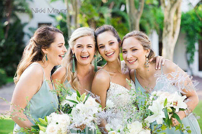 Bridal makeup at a Stellenbosch wedding by Iza Cloete