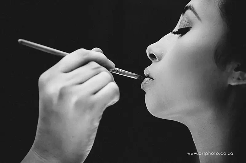 Bridal makeup of bride in Cape Town